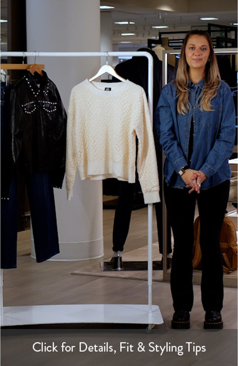 Floral Embroidered Crewneck Sweater, sales video thumbnail