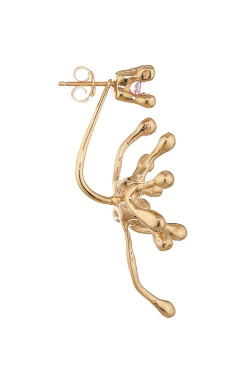 Faris Spora Amethyst Drop Earring In Gold