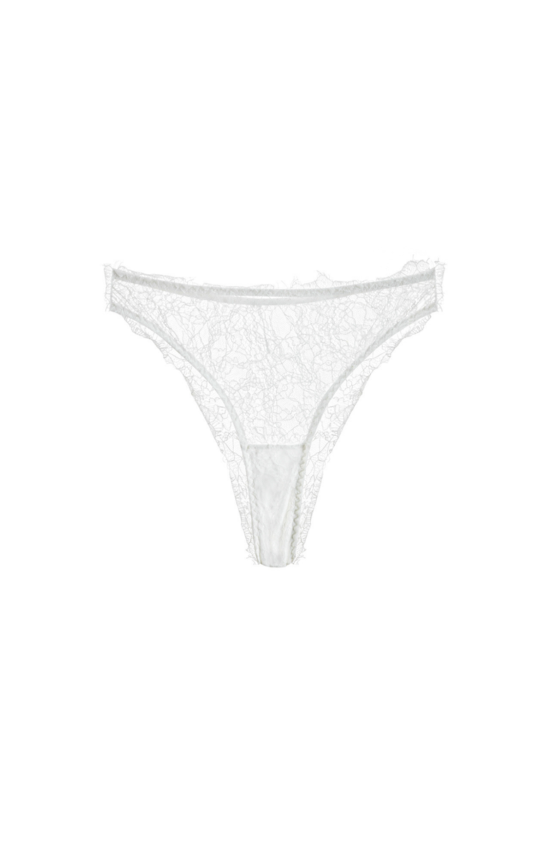 Mers Silk Lacy Panties, Alternate, color, White