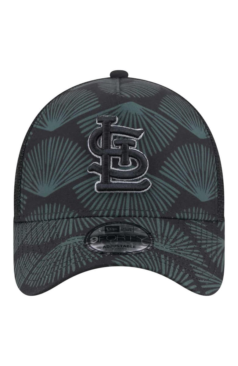 New Era Men's New Era Black St. Louis Cardinals 9FORTY A-Frame Trucker Adjustable Hat, Alternate, color, Black