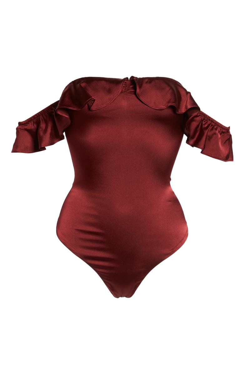 For Love & Lemons Virgo Ruffle Bodysuit, Alternate, color, 