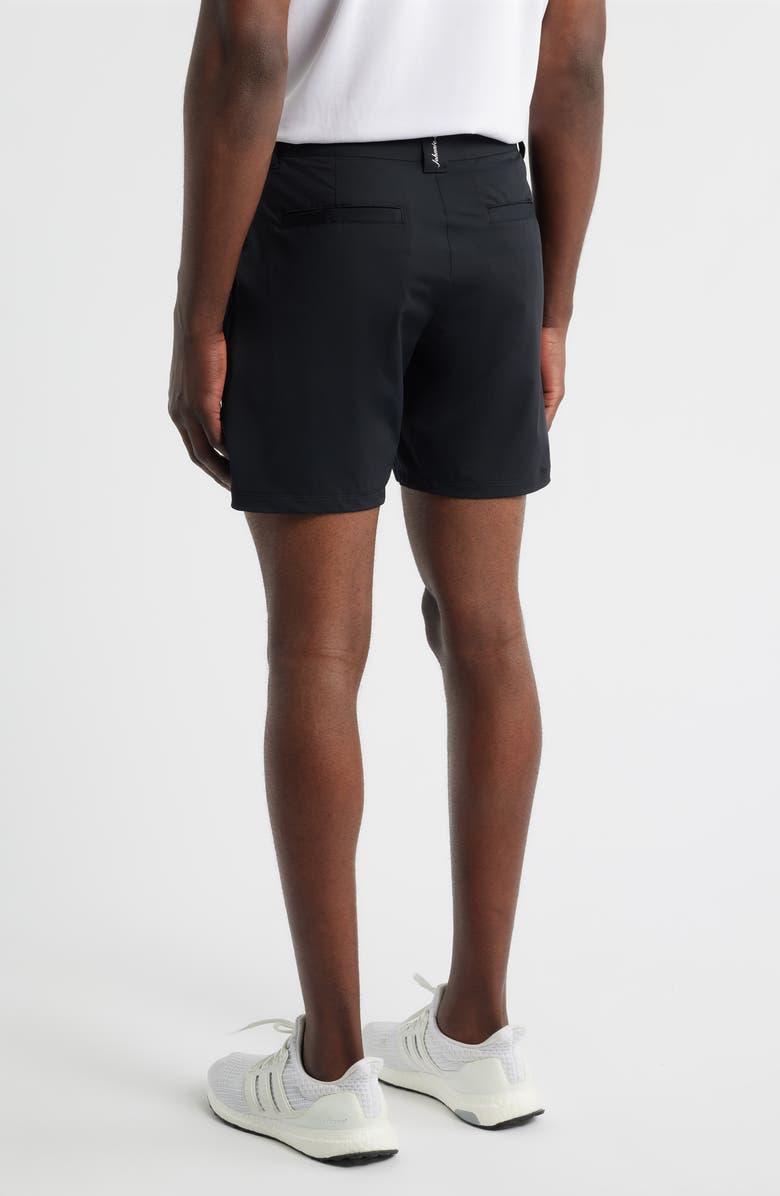 johnnie-O Fusionn Stretch Nylon Chino Shorts, Alternate, color, Black