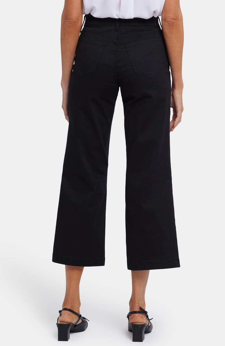 NYDJ Teresa Waist Match Ankle Wide Leg Jeans, Alternate, color, Black