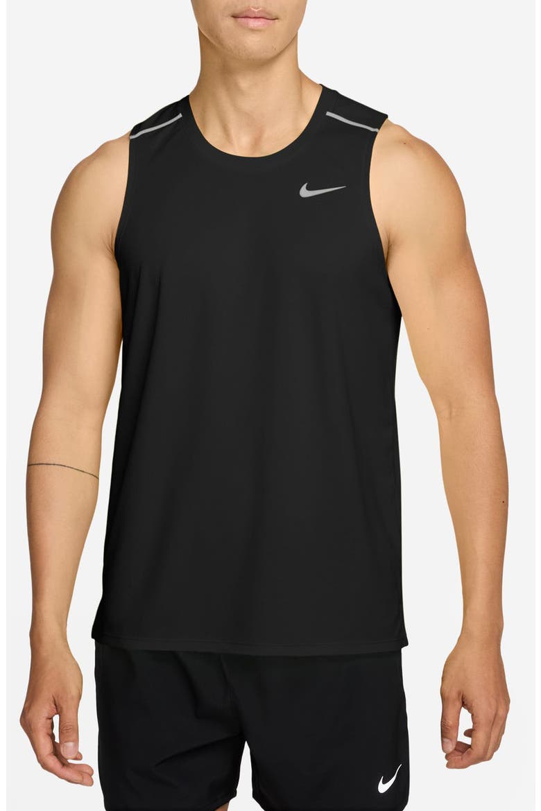Miler Dri-FIT Running Tank, Main, color, BLACK/ REFLECTIVE SILV