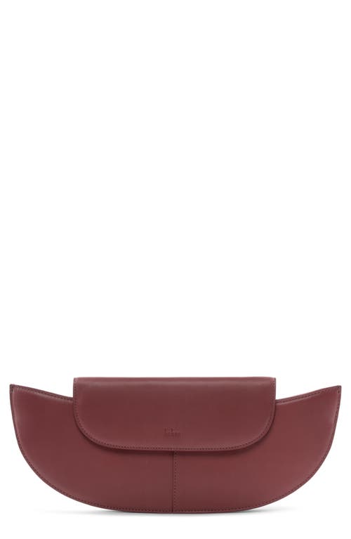 behno Nadia Leather Clutch in Brick at Nordstrom