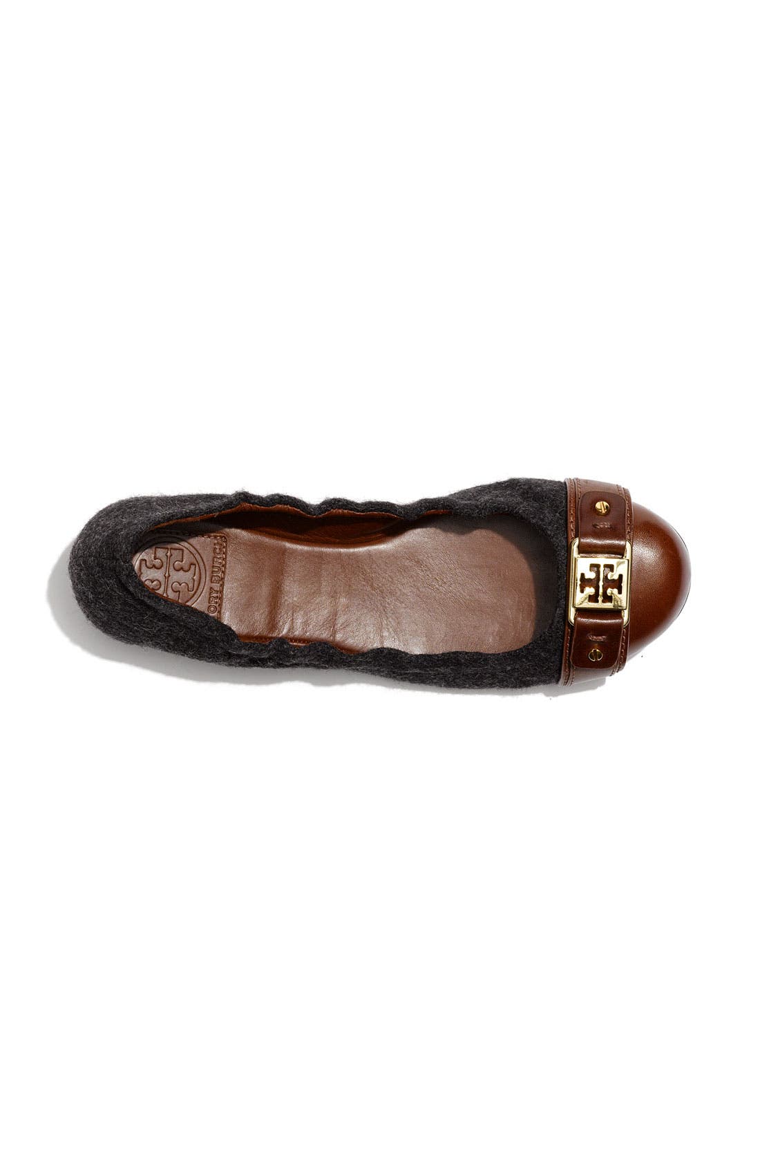 'Ambrose' Cap Toe Flannel Flat (Nordstrom Exclusive), Alternate, color, GREY FLANNEL