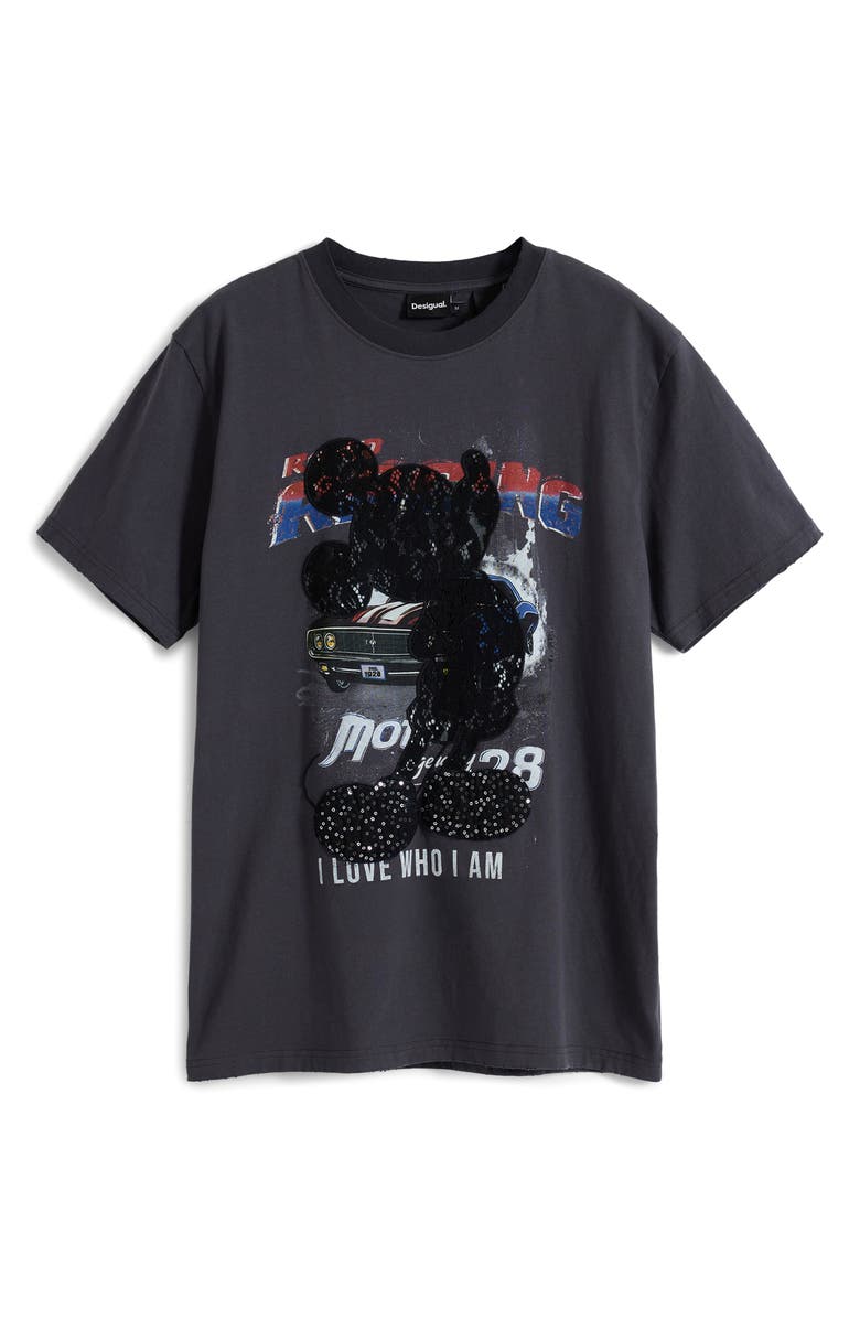 Desigual Graphic T-Shirt, Alternate, color, Dark Gray