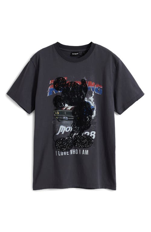 Desigual Graphic T-shirt In Gray