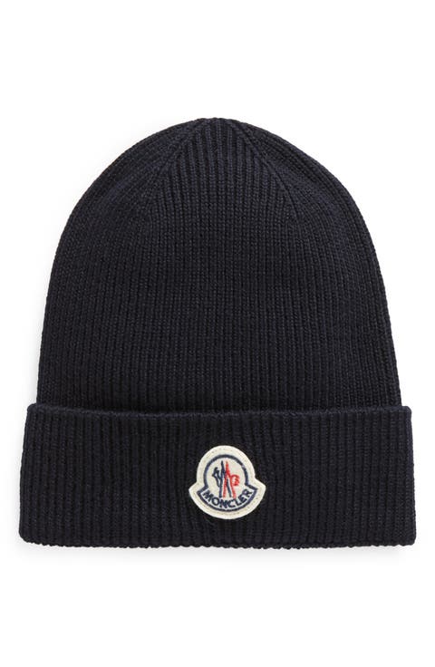 Logo Patch Virgin Wool Knit Beanie