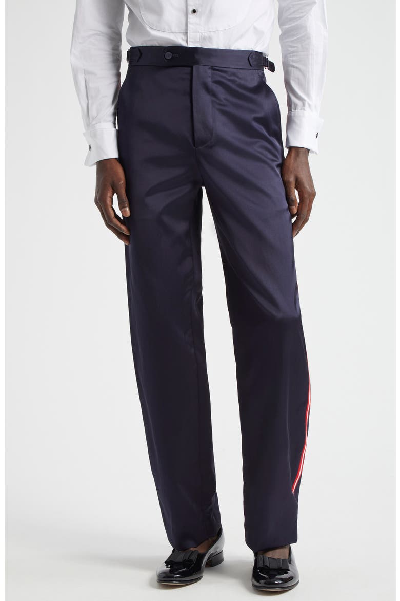 Major League Side Stripe Suiting Trousers, Main, color, NAVY