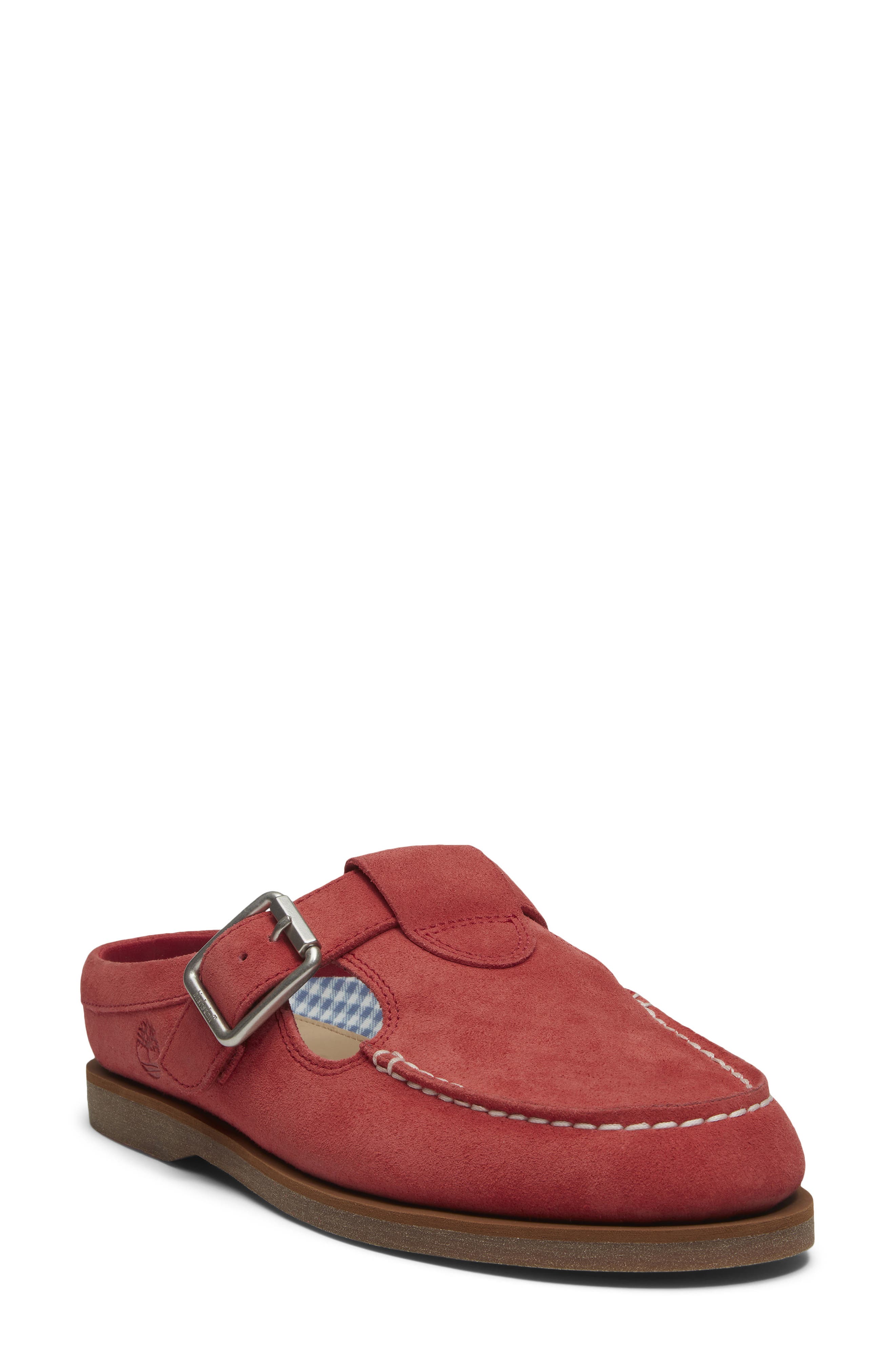Timberland Classic Boat Mule, Main, color, Medium Red Suede