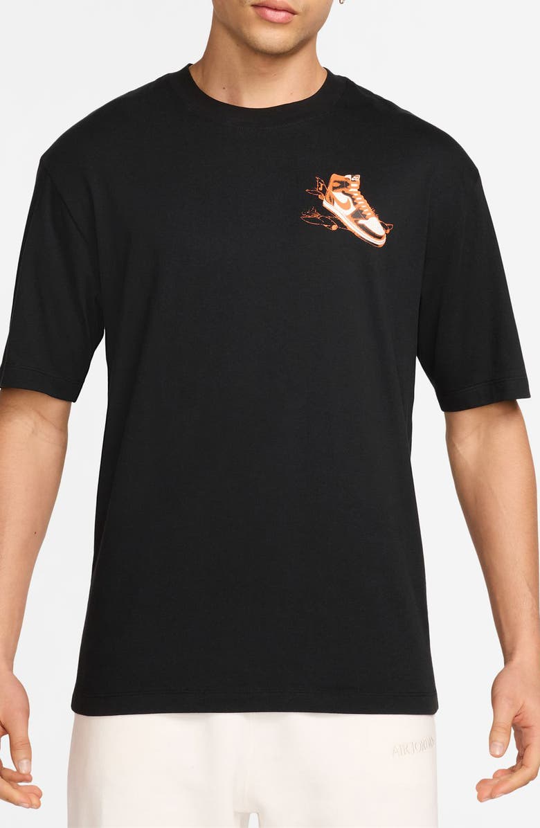 Jordan Air Jordan Has Landed Graphic T-Shirt, Main, color, Black/ White