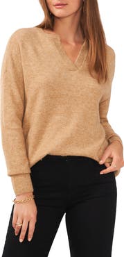 Vince Camuto Drop Shoulder V-Neck Sweater