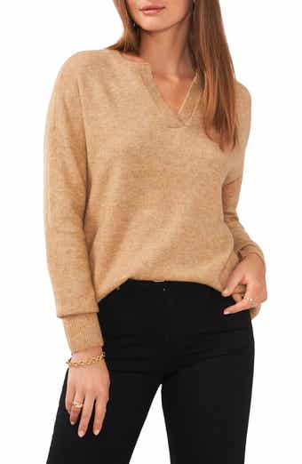 Vince Camuto Drop Shoulder V-Neck Sweater