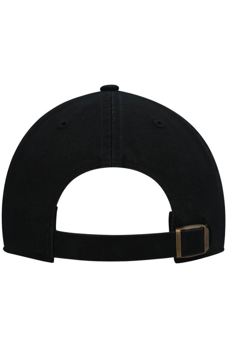 '47 Men's '47 Black Tampa Bay Rays 2000 Logo Cooperstown Collection Clean Up Adjustable Hat, Alternate, color, Black