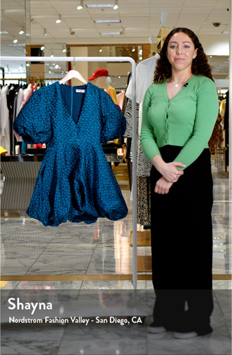 Minta Floral Jacquard Babydoll Bubble Minidress, sales video thumbnail