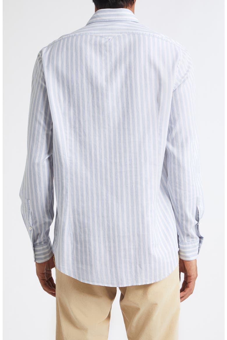Plaid Cotton Button-Up Western Shirt, Alternate, color, AIR BLUE