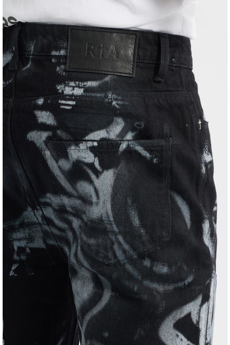 Ricardo Slim Fit Graffiti Graphic Jeans, Alternate, color, GRAFFITI GRAPHITE