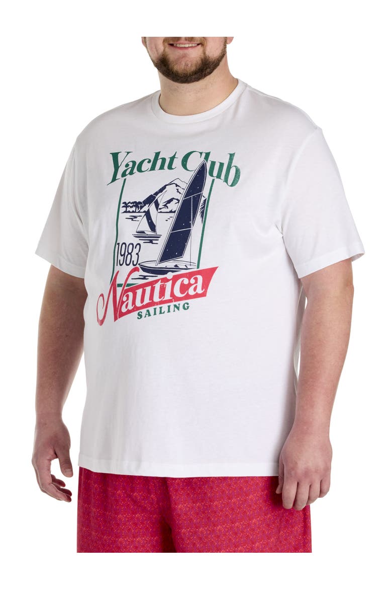 Big & Tall Yacht Club Graphic Tee, Main, color, BRIGHT WHITE