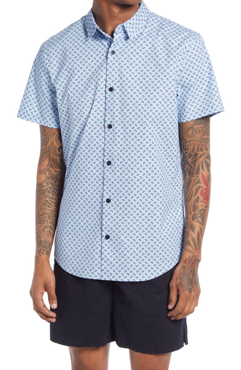 BP. Short Sleeve Button-Up Shirt, Main, color,