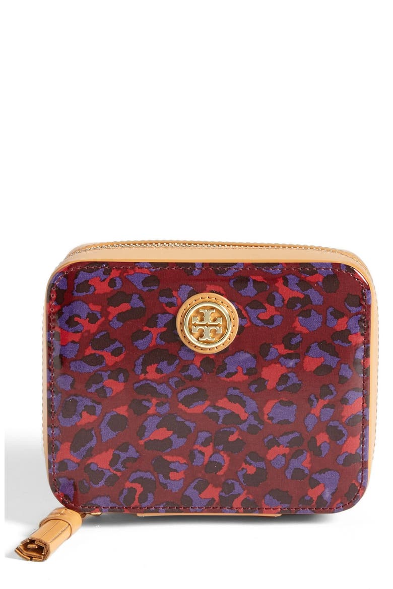 Zip Around Jewelry Case, Main, color, WINE TASTING PANTHRA