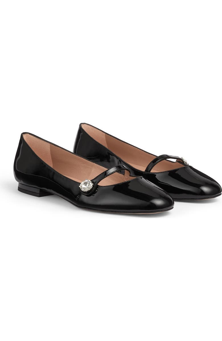 LK Bennett Crystal Button Flat, Main, color,