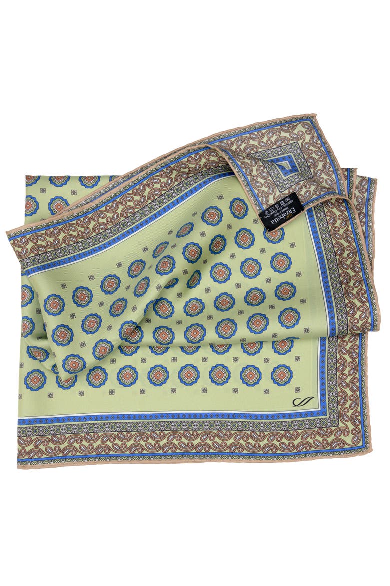 Orsini - Silk Neckerchief for Men, Alternate, color, Green
