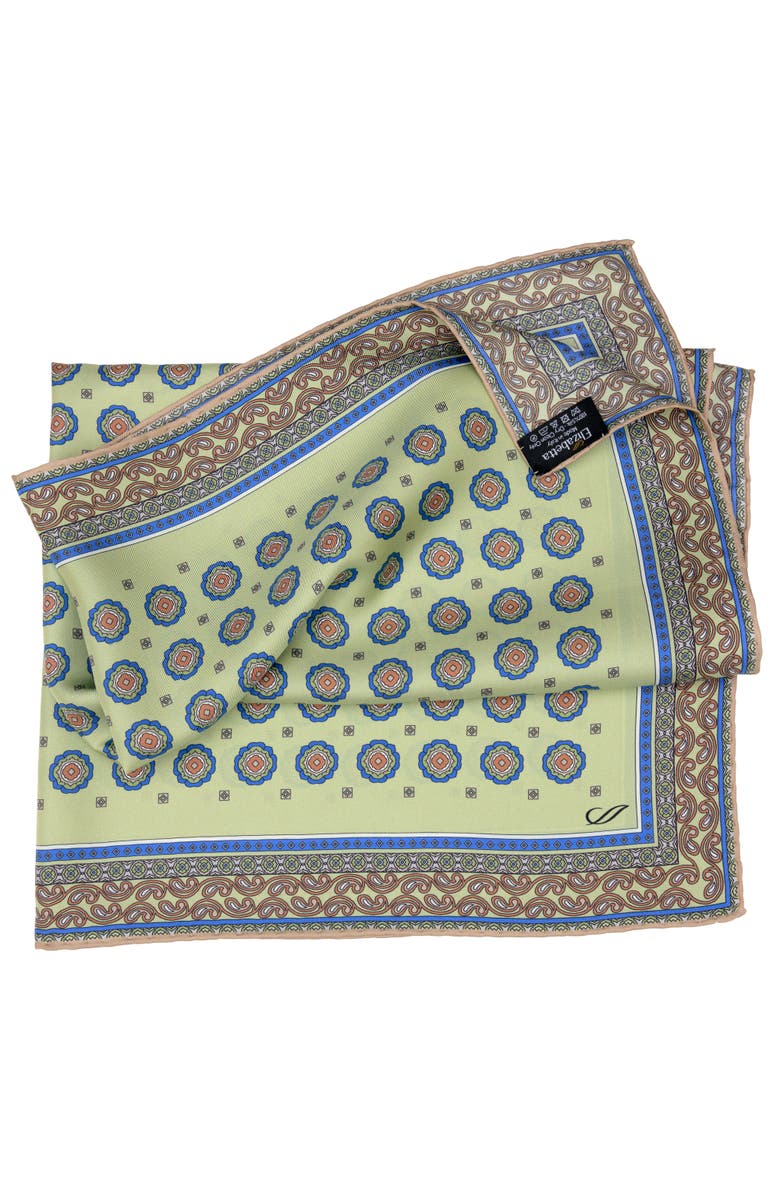 Elizabetta Orsini - Silk Neckerchief for Men, Alternate, color, Green