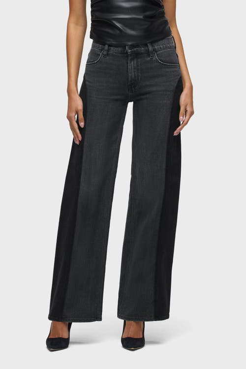 Hudson Jeans Lexi Seamed Wide Leg In Black