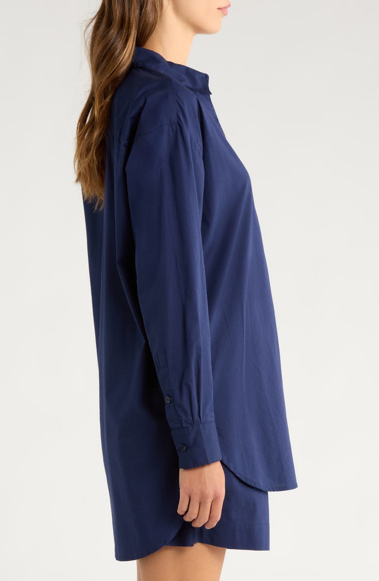 Nordstrom Oversize Shirting Short Pajamas, Alternate, color, Navy Peacoat