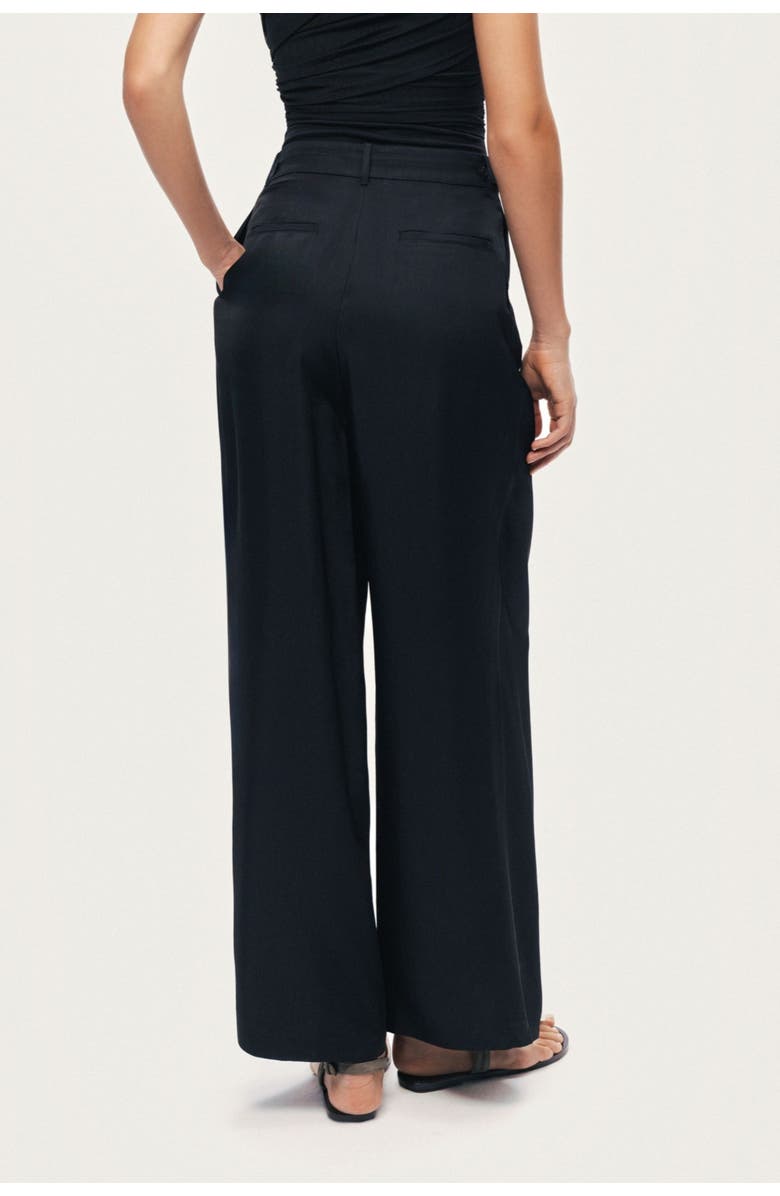 Nocturne Tailored Wide Leg Trousers, Alternate, color, Black