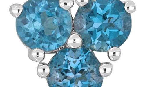 Bony Levy 14k Gold Semiprecious Stone Trio Stud Earrings In 14k White Gold - Topaz