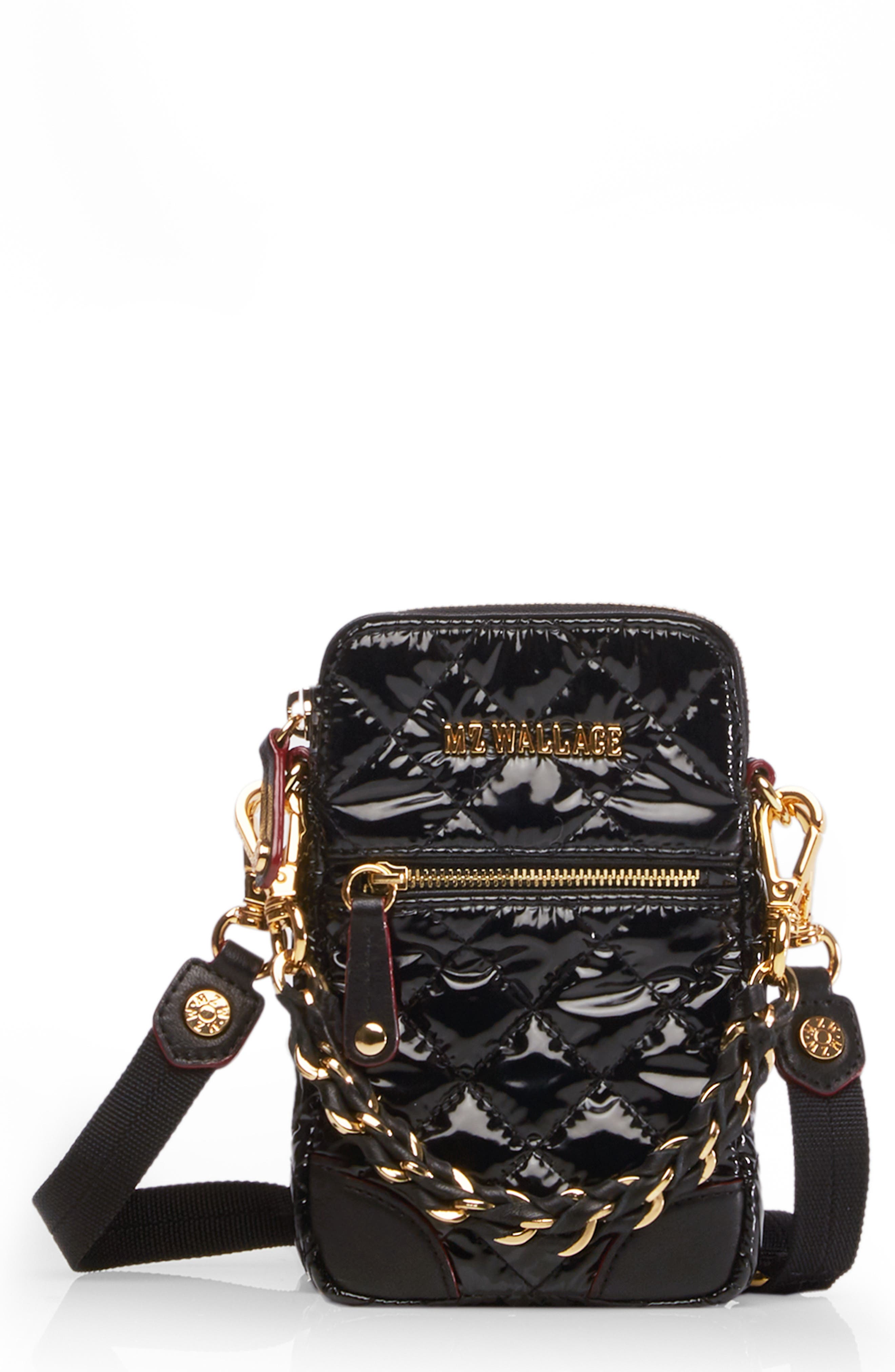 Micro Crosby Crossbody Bag, Main, color, BLACK LACQUER