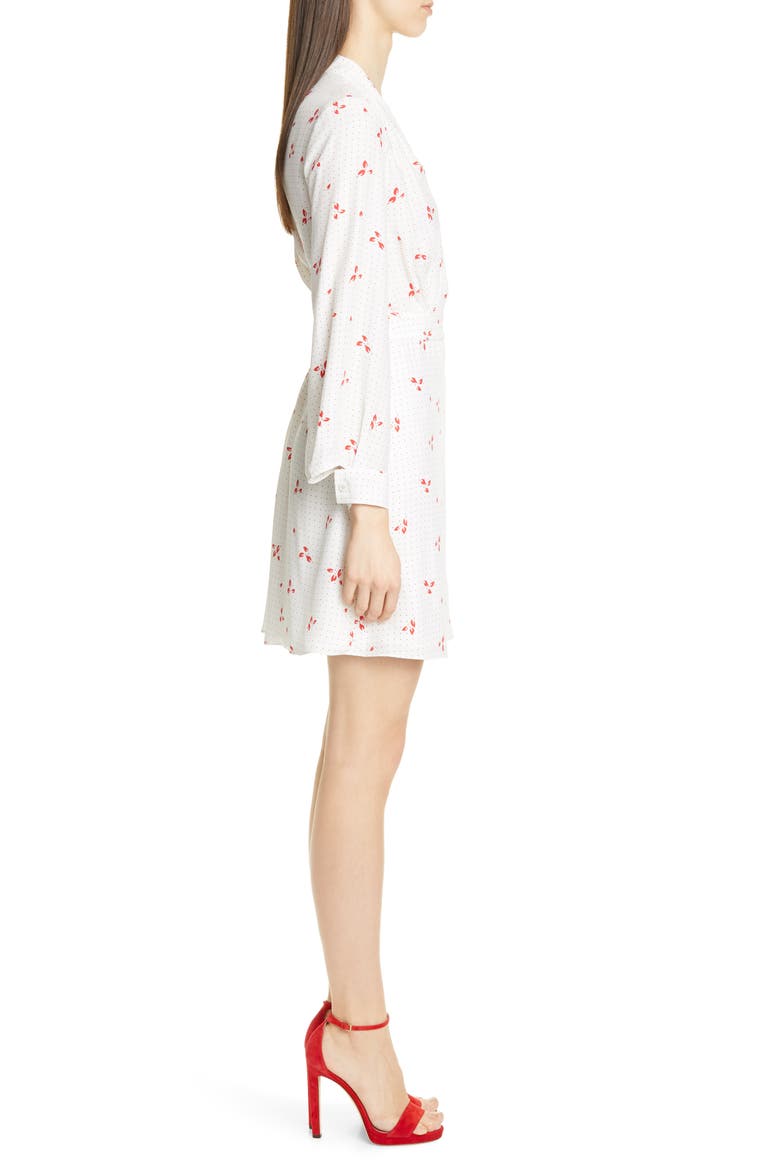 Allaire Long Sleeves Silk Dress, Alternate, color, NATURE WHITE MULTI