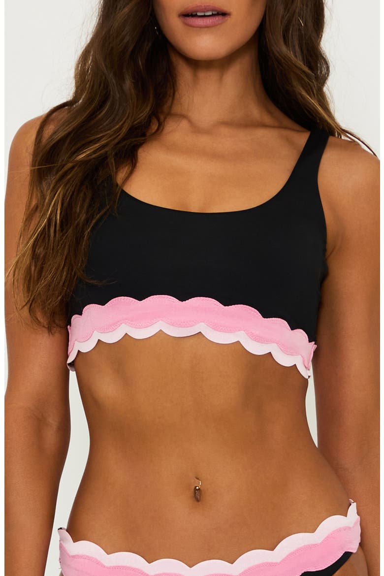 Marin Scallop Colorblock Bikini Top, Main, color, SWEET BERR
