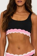 Beach Riot Marin Scallop Colorblock Bikini Top