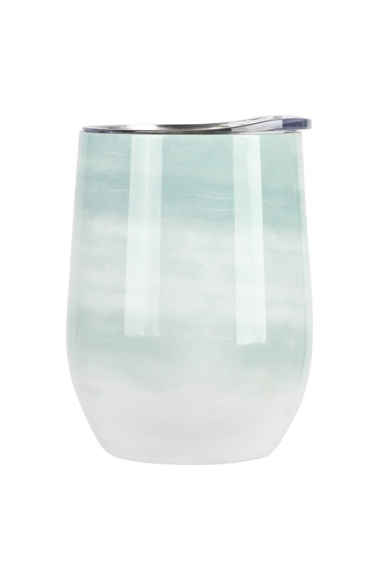 12 Ounce Stainless Steel Thermal Stemless Wine Tumbler, Main, color, Green