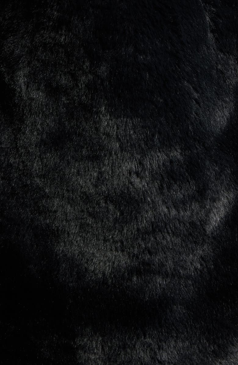 Save The Duck Bridget Reversible Faux Fur Hooded Jacket, Alternate, color, Black