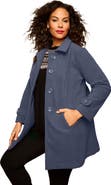 Roaman's Plus Size Button Up Fleece Jacket
