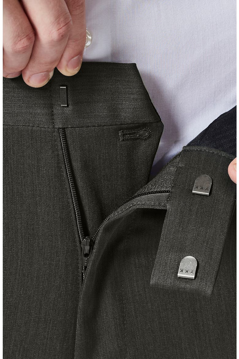 Reaction Shadow Check Slim Fit Dress Pants, Alternate, color, BROWN