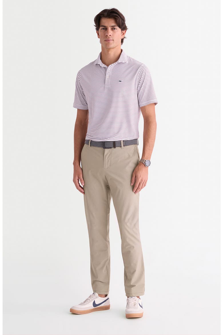 Air Tech Mesh Performance Polo, Alternate, color, WHITE CAP / CRIMSON