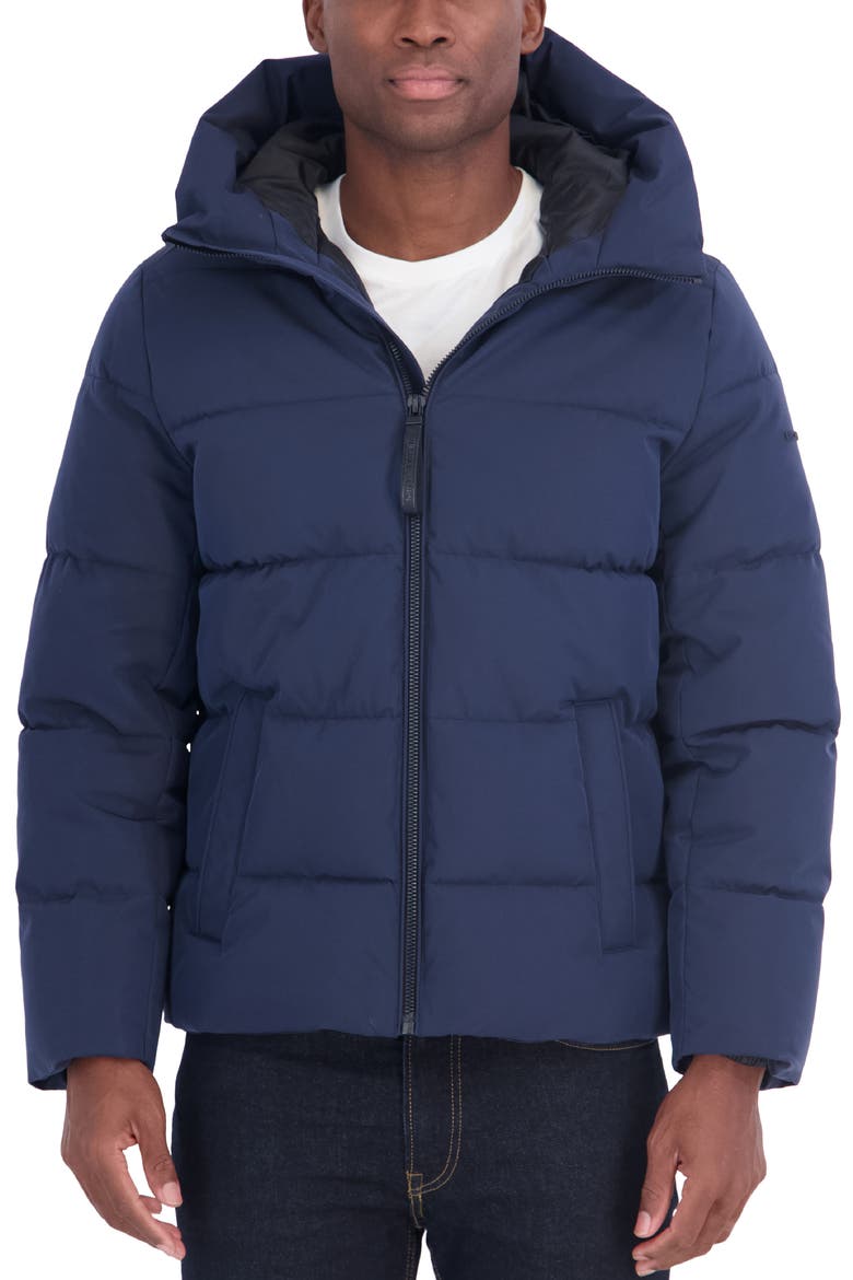 Water Resistant Quilted Puffer Jacket, Main, color, MIDNIGHT