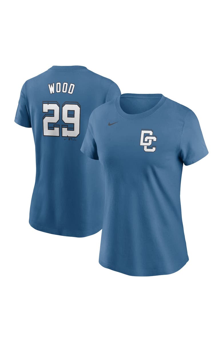 Nike Women's Nike James Wood Blue Washington Nationals 2025 City Connect Fuse Name & Number 2.0 T-Shirt, Alternate, color, Blue