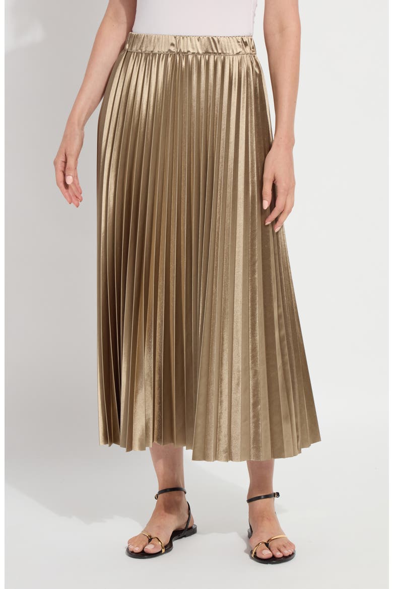 Nina Pleated Midi Skirt & Bag, Main, color, CELADON