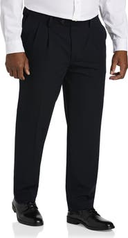 Oak Hill by DXL Big & Tall Easy Stretch Pleated Dress Pants