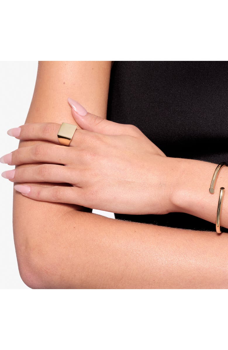 LANA 14K Gold Square Flash Tile Ring, Alternate, color, Yellow Gold