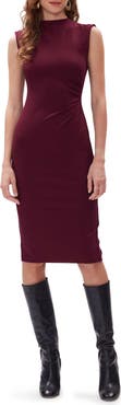 Diane von Furstenberg Darrius Ruched Sleeveless Sheath Dress