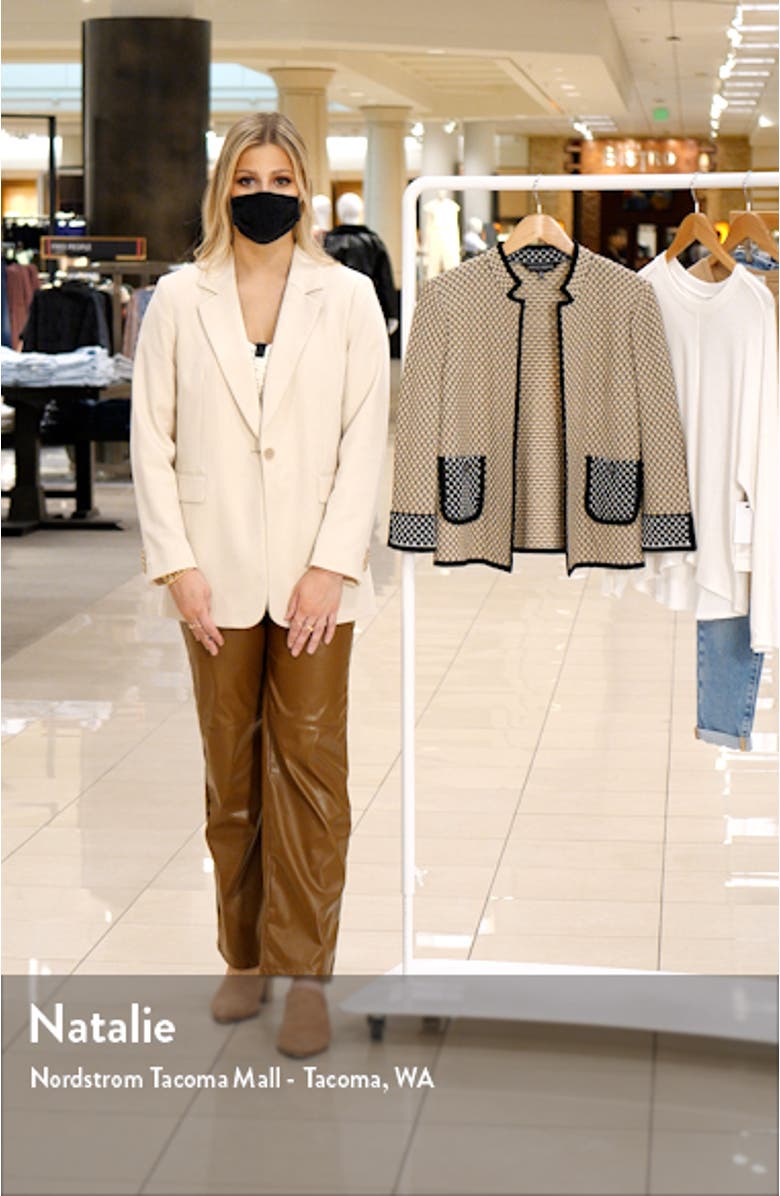 Contrast Pocket Textured Knit Jacket, sales video thumbnail