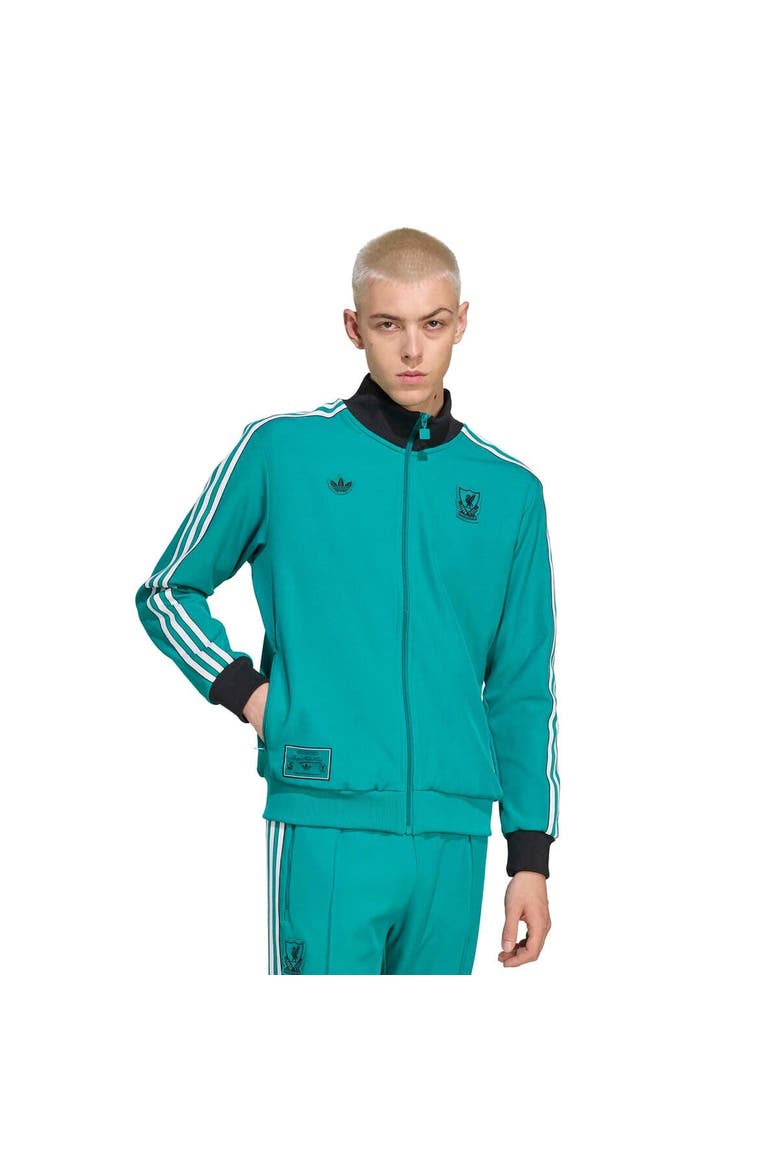 Men's adidas  Green Liverpool Terrace Icons Full-Zip Track Jacket, Main, color, Green