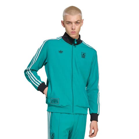 Men's adidas  Green Liverpool Terrace Icons Full-Zip Track Jacket